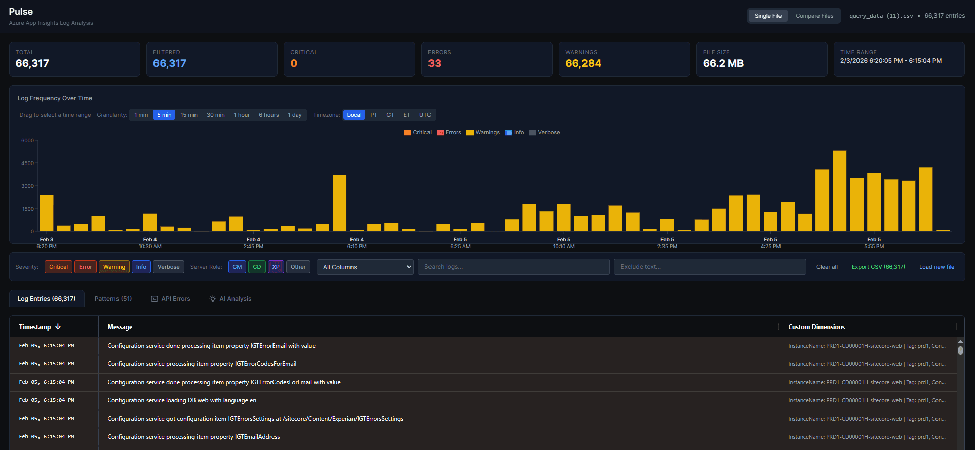 Pulse screenshot
